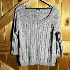 American Eagle Outfitters Women's Large Beige‎ Knit Sweater Top 2013